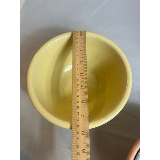 Ceramic Vintage 1950’s Bauer Pottery Mixing Bowl Set Starburst Pastel - 5 Piece For Sale - Image 7 of 12