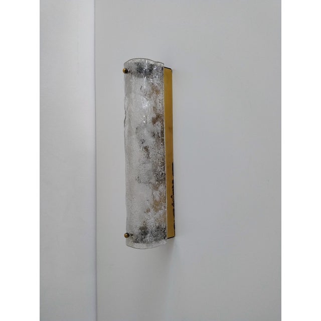 Murano Eis Glass Wall Scone from Hillebrand Lighting, 1970s For Sale - Image 17 of 18