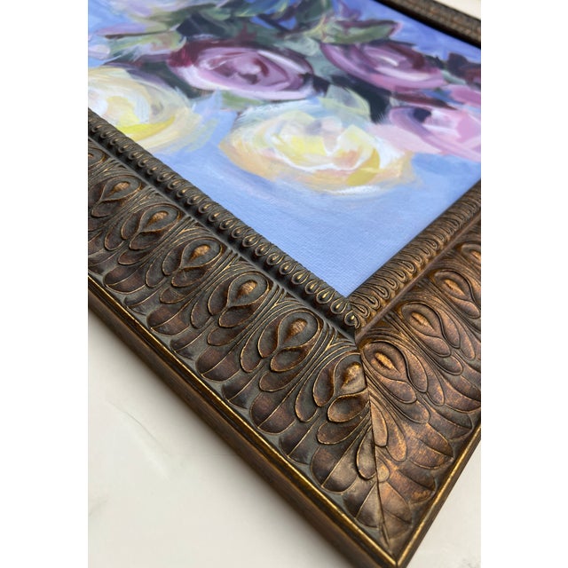 Rose Floral Still Life Painting Print, Custom Frame For Sale - Image 13 of 16
