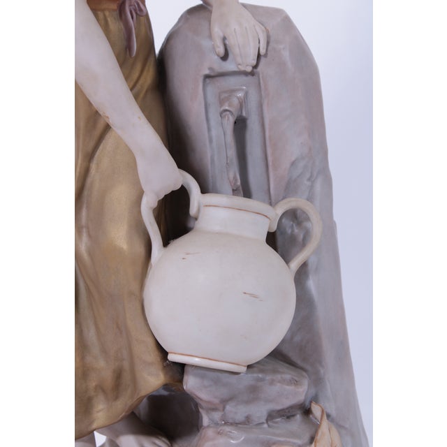 Royal Dux Bohemian Female Water Carrier Porcelain Statue For Sale - Image 13 of 16