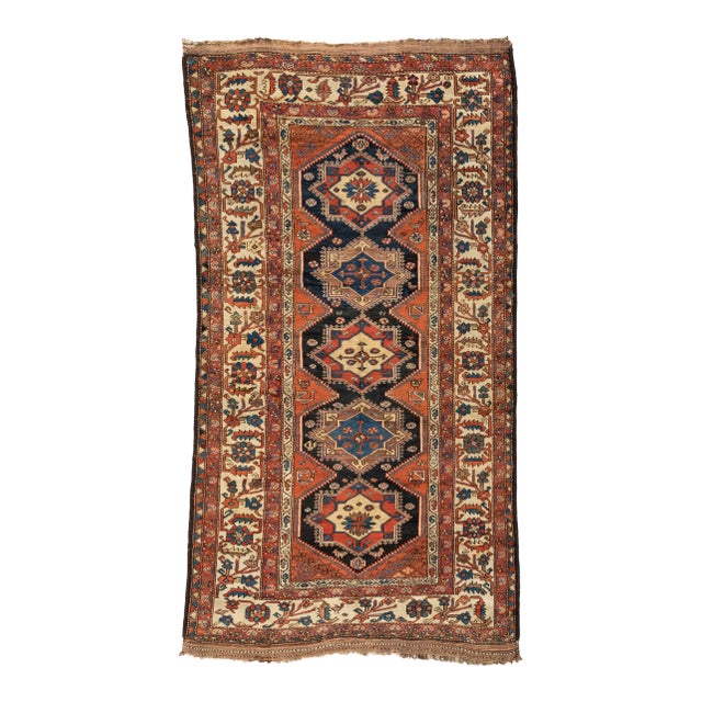 1920s Persian Brown Kurdish Rug For Sale