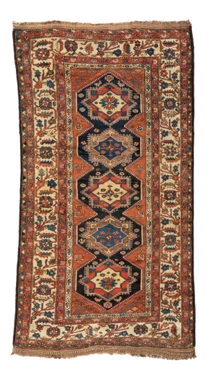 1920s Persian Brown Kurdish Rug