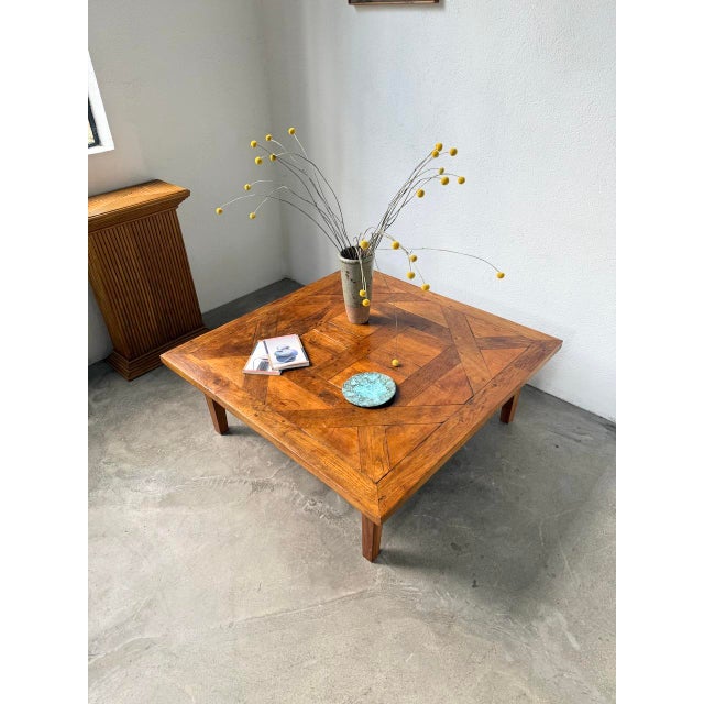 Inlaid Oak Coffee Table, 1940s For Sale - Image 10 of 18