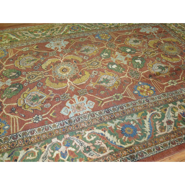 Antique Zabihi Collection Persian Mahal Sultanabad Rug For Sale - Image 11 of 12