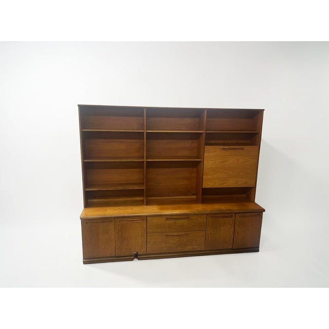 Mid-Century Modern Teak Wall Unit, 1960s For Sale - Image 4 of 12