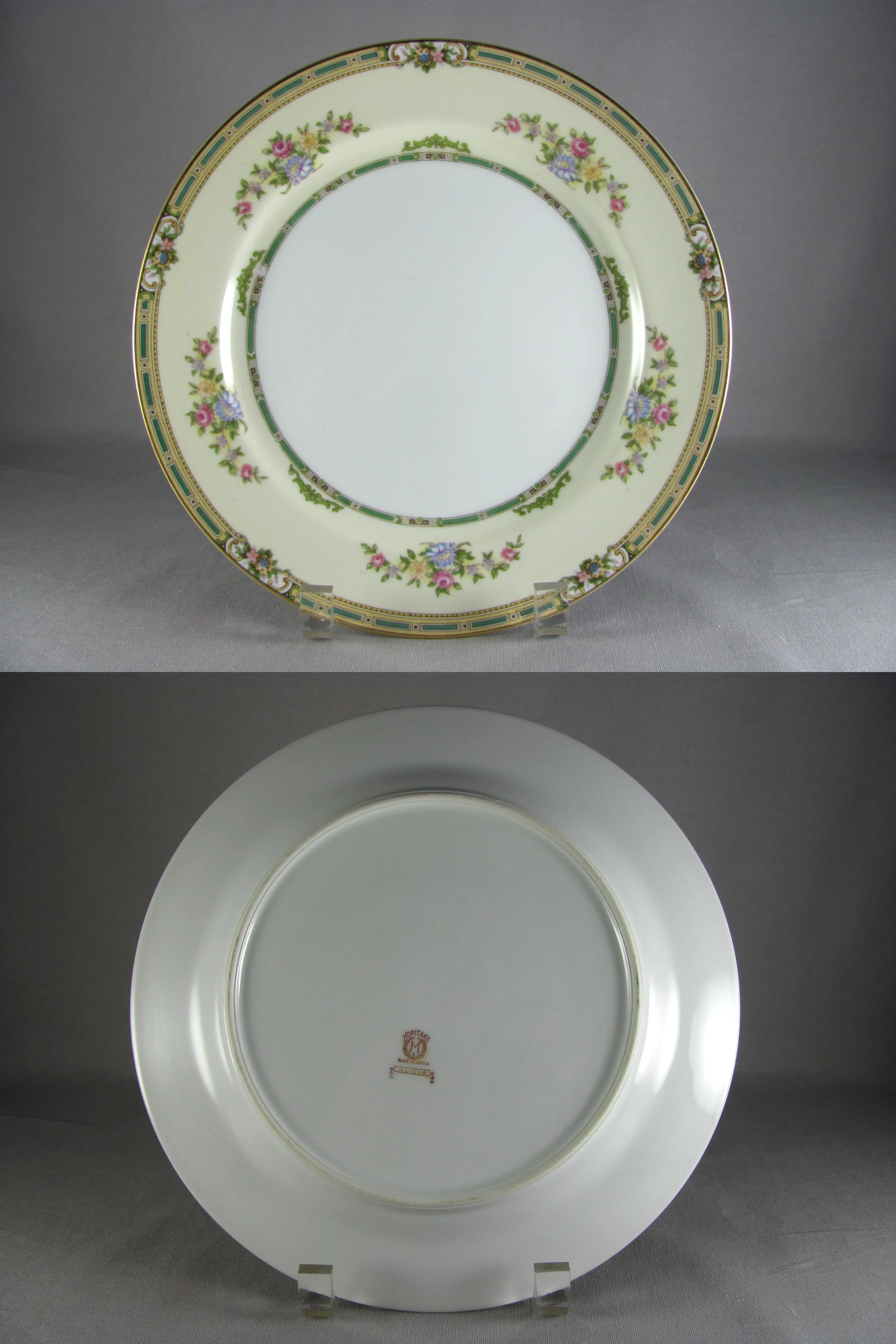 1920s Antique Noritake Alicia Floral China Service for 8
