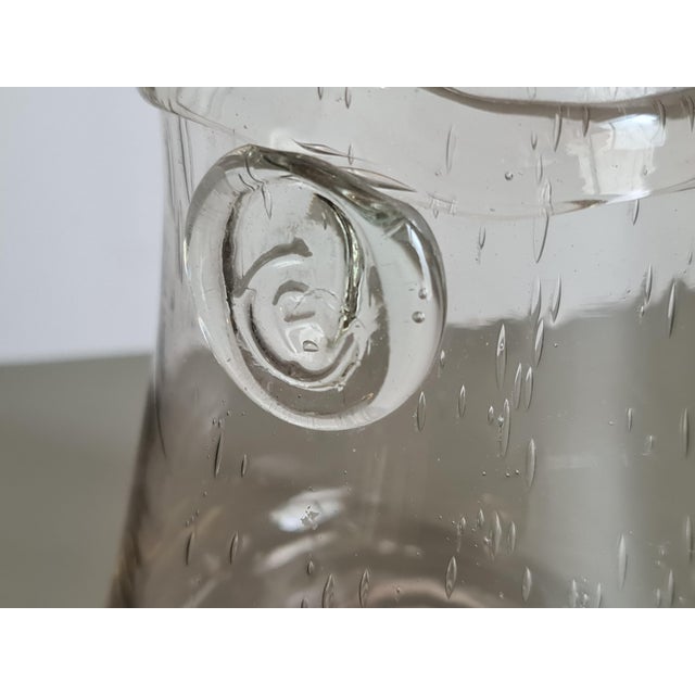 French Biot Bubble Glass Vase, 1960 For Sale - Image 10 of 15