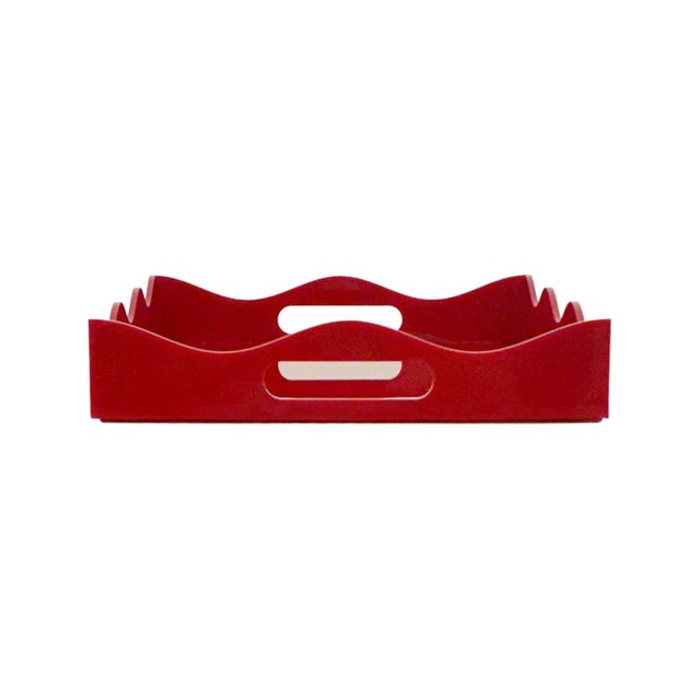 Kenneth Ludwig Chicago Spangle Scalloped Tray Rust For Sale - Image 4 of 11
