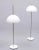 Very nice pair of Floor lamps .White acrylic glass Shades.,that can be changed in height .Two large bulbs each . Pull down...