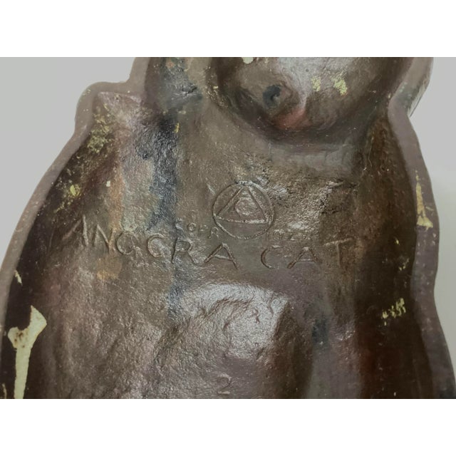 Early 20th Century Cast Iron Black Cat Doorstop For Sale In New York - Image 6 of 7