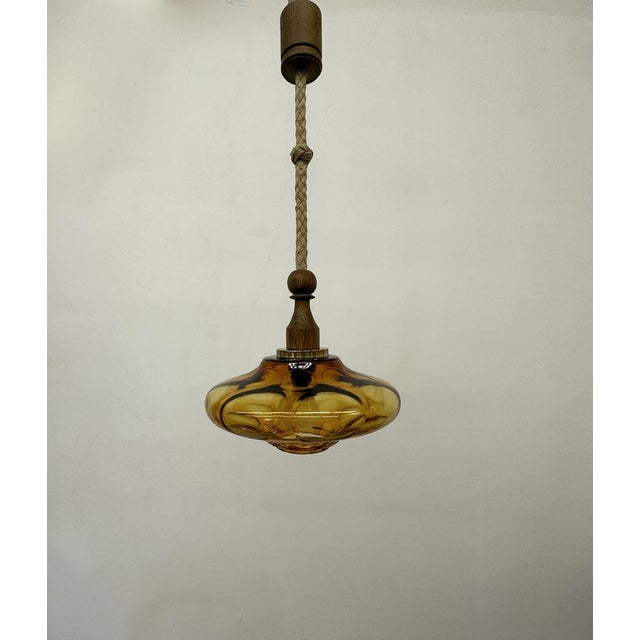 Mid-Century Glass Pendant Lamp, 1970s For Sale - Image 18 of 18
