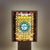 Antique Aesthetic Stained & Jeweled Leaded Glass Window With Stylized Globe C1880 Measures - 40" x 31 7/8" x 1 3/8"