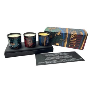 Diptyque Collection Forets Imaginaires Trio Set 3 Candles Pine Oliban Ambar For Sale