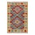 Bohemian Turkish Kilim Gold Rust Hand-Woven Wool Rug For Sale