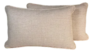 Fret Fabrics Pink Lumbar Pillows - a Pair