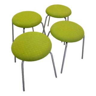 Green Upholstered Pastillo Stool by Ulla Christiansson for Karl Andersson & Söner For Sale