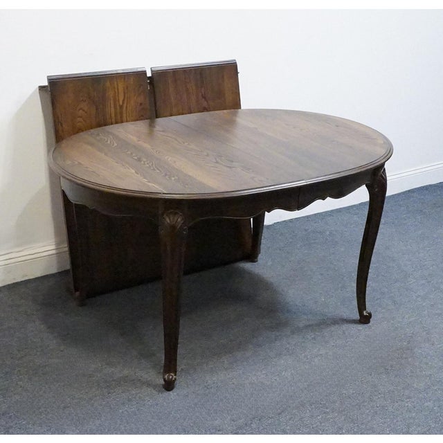 Brown Davis Cabinet Co. Solid Walnut Country French Style 92" Oval Dining Table 88357 - Antique Brune Finish For Sale - Image 8 of 13
