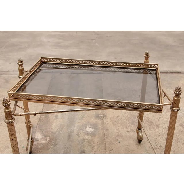 S Three Table Trolleys from Maison Jansen, France, 1950s, Set of 3 For Sale - Image 11 of 13