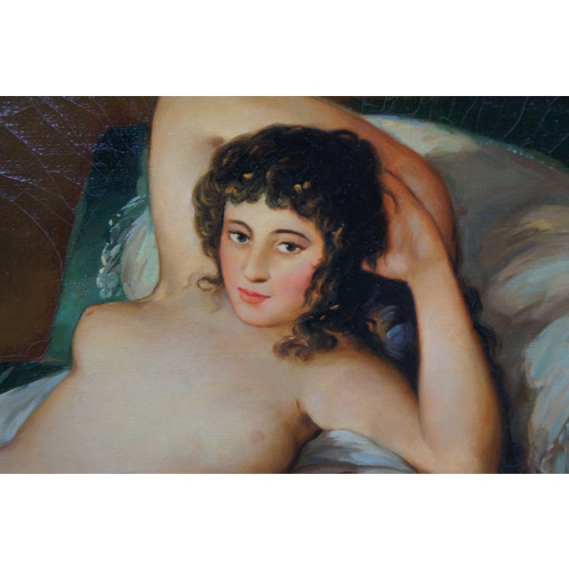 Late 20th Century Spanish Classical Nude La Maja Desnuda After Francisco De Goya 44" For Sale - Image 5 of 11