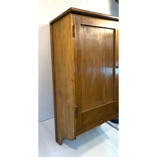 Early 20th Century Early 20th Century Primitive Pine Wall Cabinet For Sale - Image 5 of 11