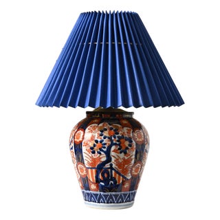 Imari Porcelain Table Lamp, 1890s For Sale