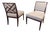 Bolier & Company Cherry Wood Upholstered Dining Chairs — Pair For Sale