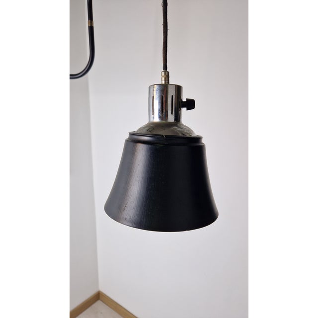 1960s Model 830 Extendable Wall Lamp in Black by Heinrich Siegfried Bohrmann for Kandem, 1960s For Sale - Image 5 of 12