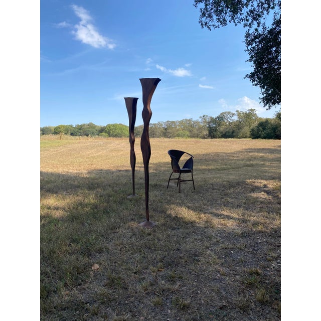 Welded Steel Sculptures (After Serra), a Pair For Sale - Image 9 of 18