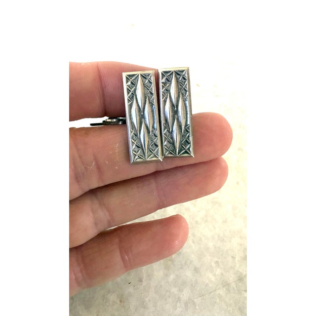 Wonderful pair of Antique, Art Deco, cufflinks sterling silver.