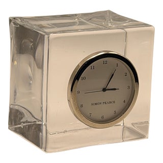 Simon Pearce Woodbury Glass Clock For Sale