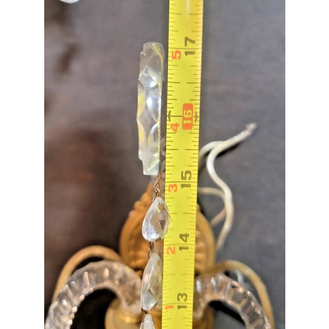 18thc British George III Museum Quality Cut Glass / Ormolu Wall Sconces - Set of 3 For Sale - Image 13 of 18