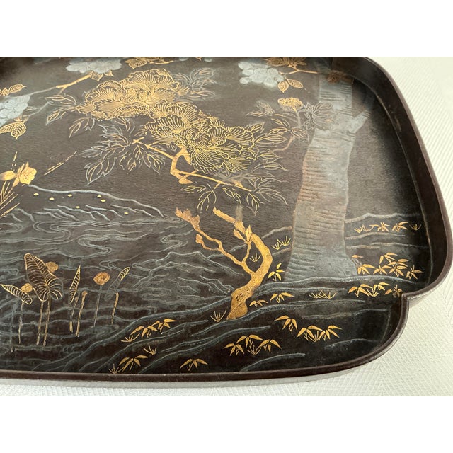 Mid 20th Century Japanese Meiji Period Cast Metal Tray For Sale In Cleveland - Image 6 of 8