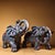 This charming pair of elephant figures is crafted from a bronze body and richly decorated with cloisonné enamel. Each...