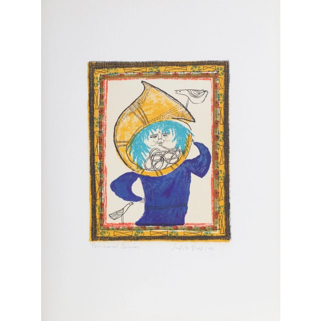 Figurative Petite Portrait - French Horn, Judith Bledsoe For Sale - Image 3 of 3