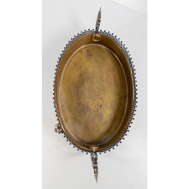 Silver 19th Century Victorian Silverplate Centerpiece Jardiniere Planter For Sale - Image 8 of 14