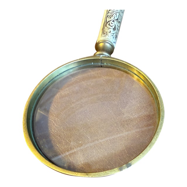 Brass Magnifying Glass With Dog Handle For Sale