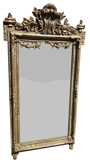 Large Antique Italian Silver/Gilt Mirror, 19th Century