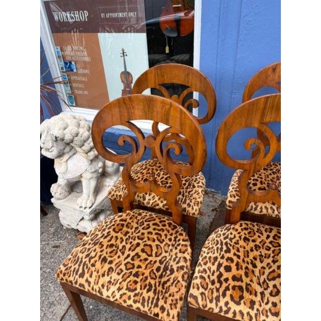 Mid 19th Century Superb Set of Four Austrian Biedermeier Dining Chairs For Sale - Image 4 of 8
