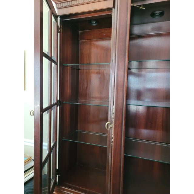 Georgian Style Two Piece Mahogany Breakfront For Sale - Image 14 of 18