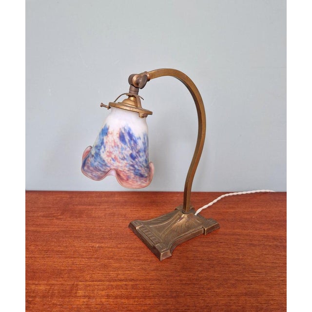 Art Deco Desk Lamp by Le Verre Français, 1920s For Sale - Image 13 of 17