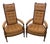 1960s Morganton (Drexel) "Barcelona" Mid-Century High-Back Lounge Chairs - A Pair For Sale
