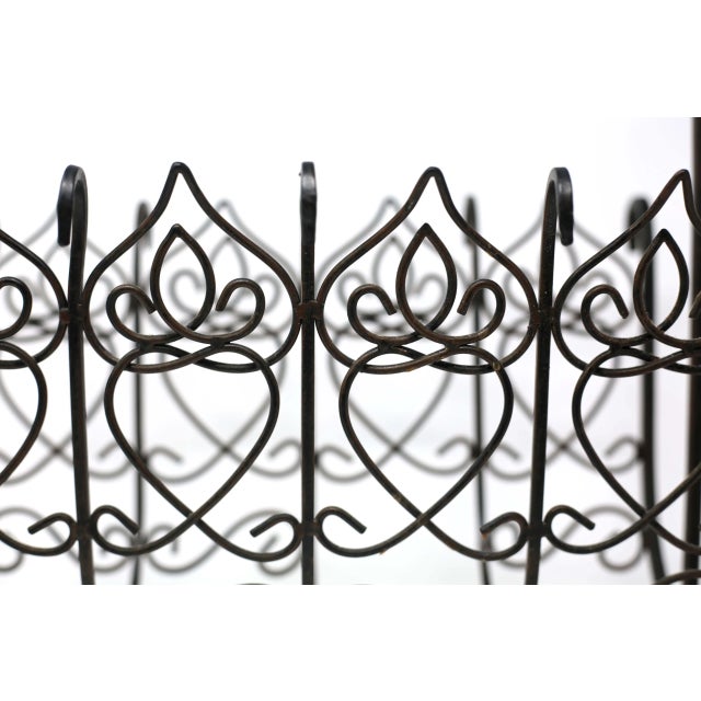 Metal Vintage Mid Century Modern Wrought Iron Magazine Rack For Sale - Image 7 of 9