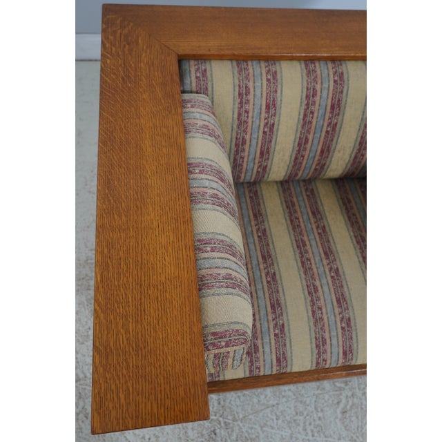 1990s Stickley Mission Oak Prairie Club Chair For Sale - Image 5 of 18