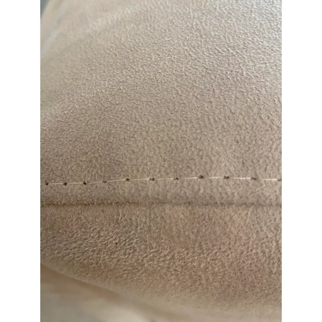 Metal Natuzzi Upholstered Modern Ultrasuede Chair For Sale - Image 7 of 13