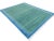 Handmade Green and Blue Geometric Cotton Rug-12'x15' For Sale - Image 11 of 11