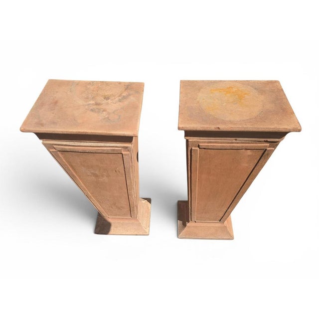 Terracotta Pedestals, 1950s, Set of 2 For Sale - Image 6 of 11
