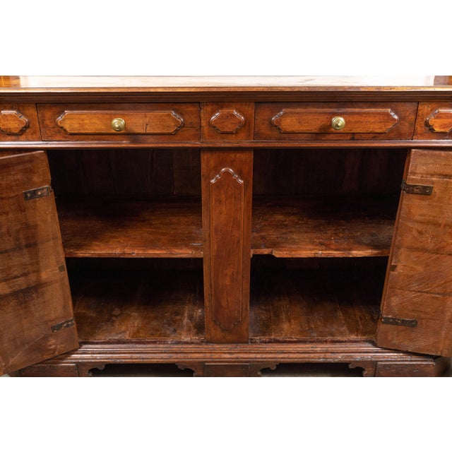 Wood 19th Century, Solid Walnut, Paneled, Tuscan Buffet For Sale - Image 7 of 9