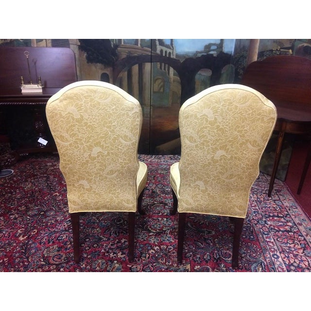 Wood Vintage Yellow Accent Chairs, the Pair For Sale - Image 7 of 11