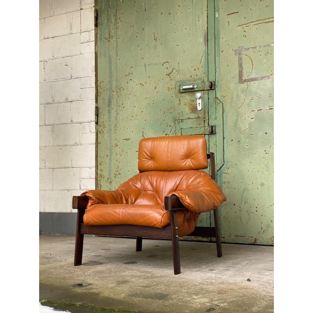Lounge Chairs Modell MP-41 in Cognac Leder by Percival Lafer, Brazil, 1960s, Set of 2 For Sale - Image 14 of 16