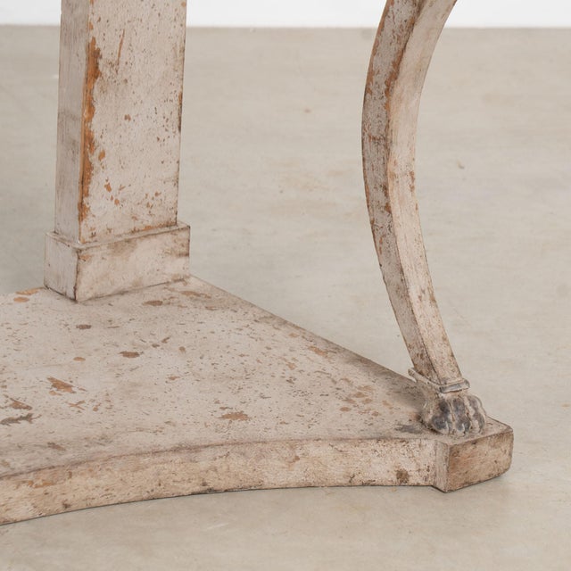 19th Century Swedish Gustavian Gray and Black Painted Console Table With Drawer For Sale - Image 15 of 16